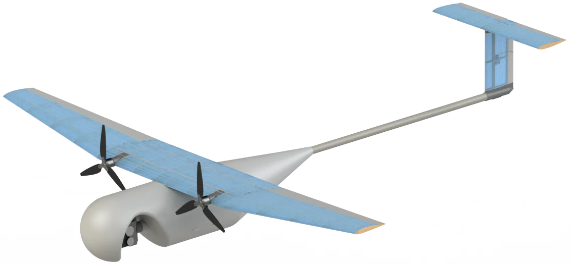 CAD render of the UAV.