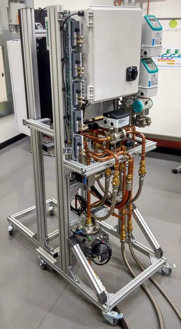 Constructed domestic boiler test rig