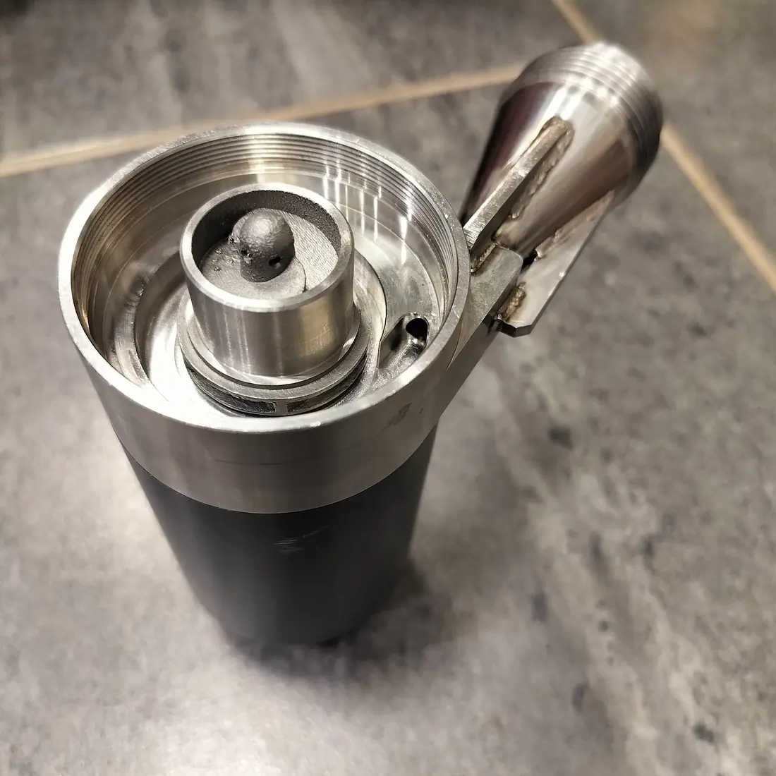 Zola pump with exposed impeller and volute.