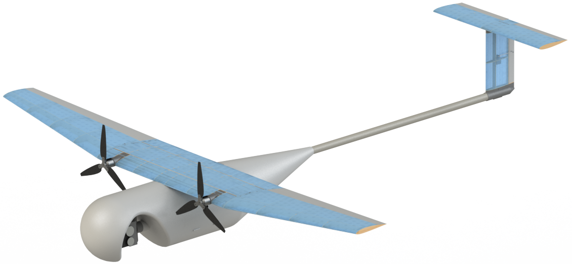 CAD render of the UAV.