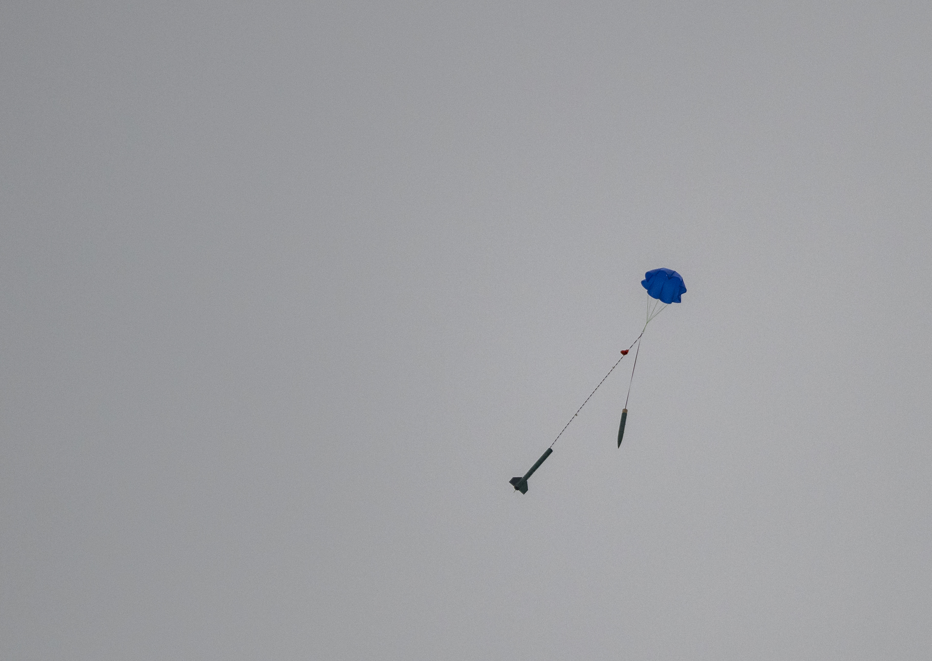 Recovery system of IRIS rocket in action.